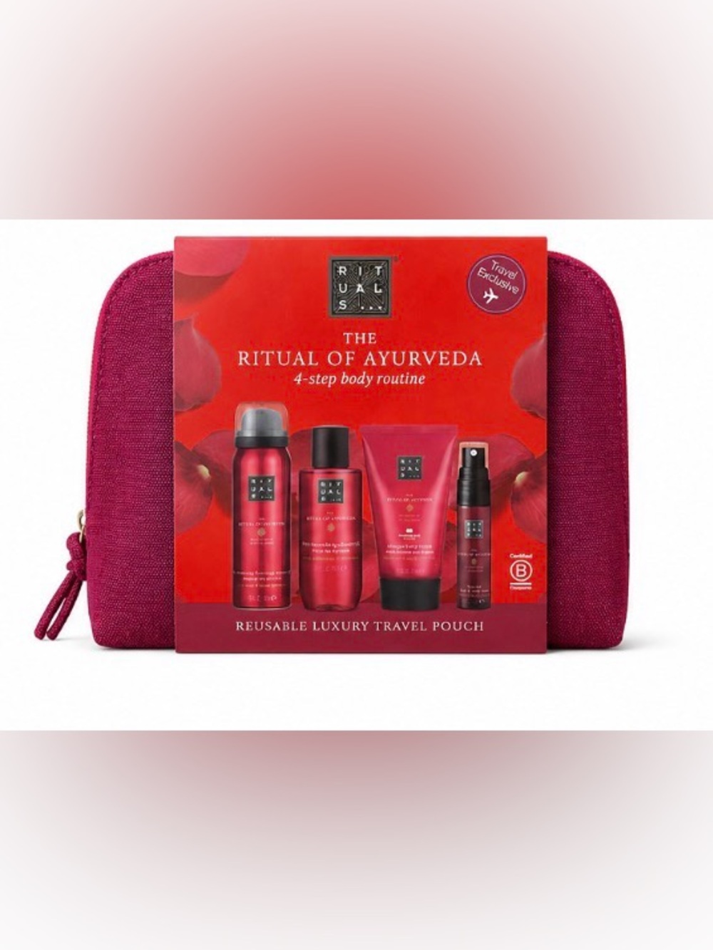Rituals The Ritual of Ayurveda 4-Step Body Routine - Pink Travel Pouch